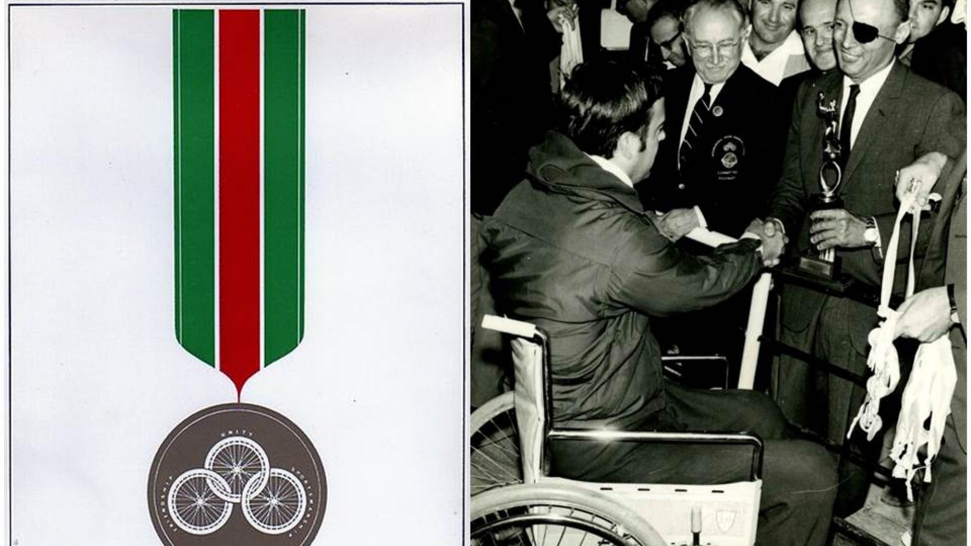 The medals of the Tel Aviv 1968  Paralympic Games