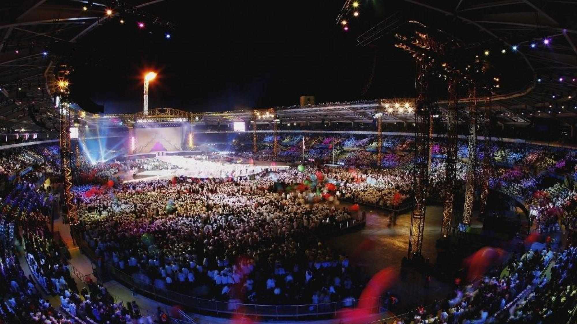 The Olympic Flame is lit during the Opening Ceremony of the Torino 2006 Winter Paralympic Games at the Olympic Stadium on March 10, 2006 in Torino, Italy.