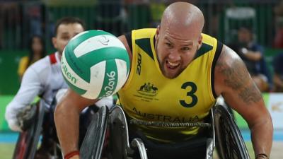 male wheelchair rugby player Ryley Batt