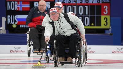male wheelchair curler Andrey Smirnov