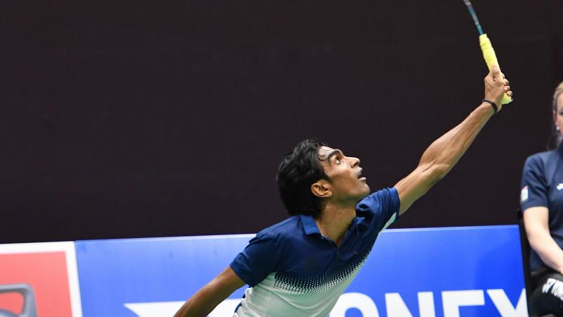 KEEPING HIMSELF MATCHFIT: Indian badminton star Pramod Bhagat