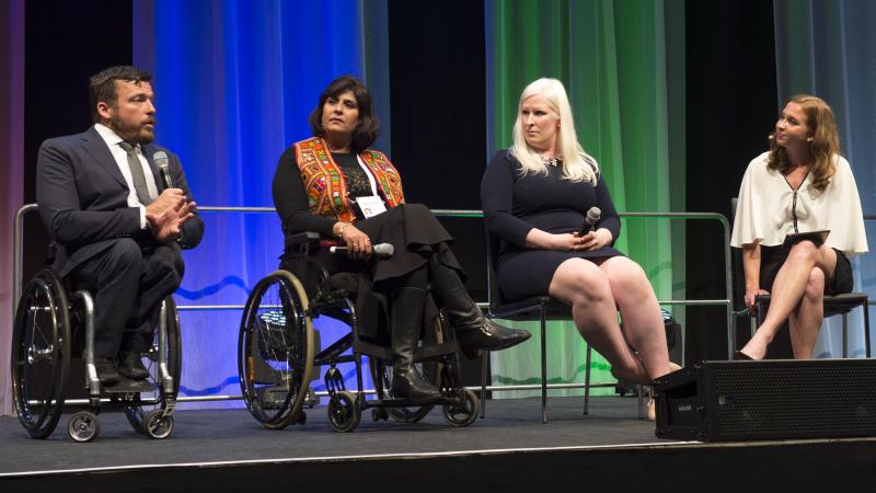 Speakers on the stage at the IPC Gala Dinner