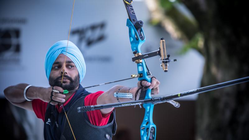 Indian archer draws his bow