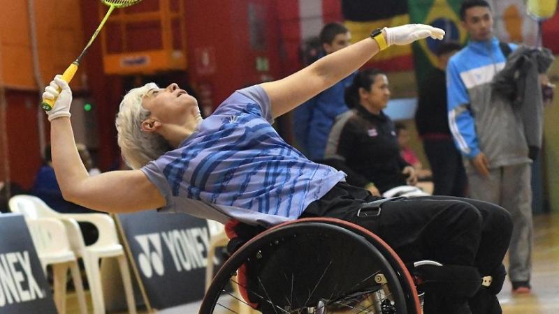 Spain's Marcela Quinteros - badminton
