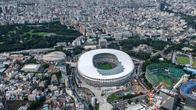 Aerial photo view of venues for Tokyo 2020