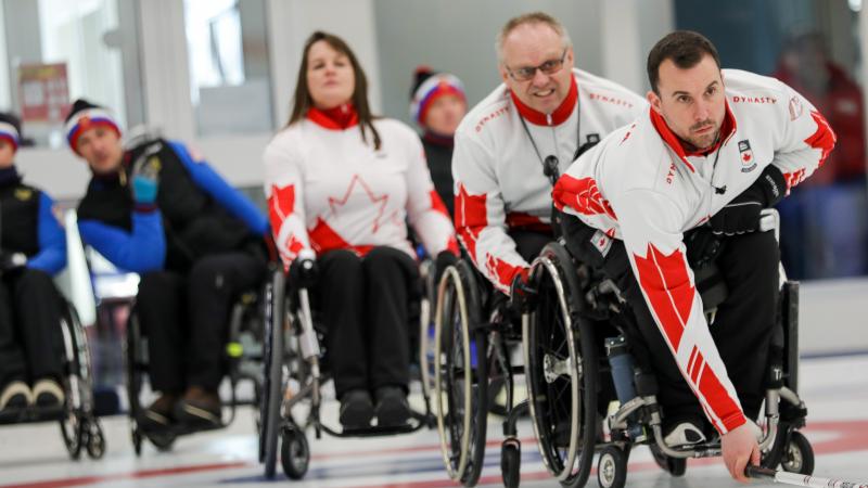 Canada’s Jon Thurston releases his stone