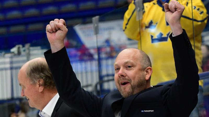 Rickhard Hardstram led the Swedish Para ice hockey team at the Ostrava 2019 World Championships in Czech Republic