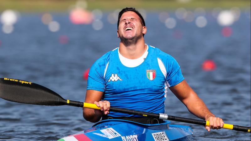 Italian Para canoeist Esteban Farias
