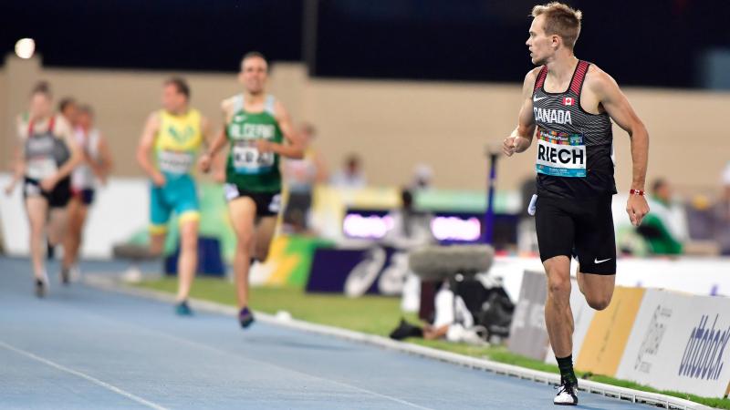 Canadian male distance runner looks back at his competitors