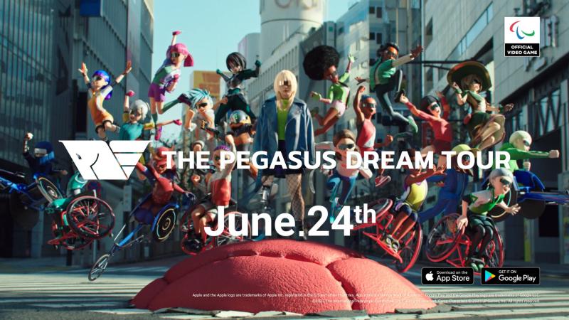 Promotional image of The Pegasus Dream Tour with a girl standing with avatars surrounding her