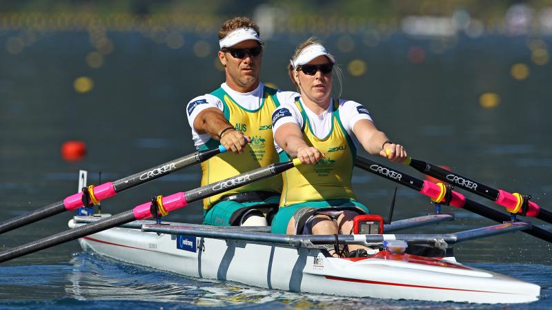 Australian rowers in a competition