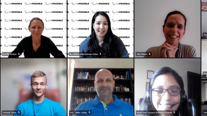Screenshot of participants in a course