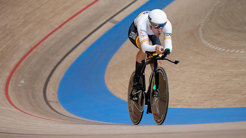 Spain's Alfonso Cabello Llamas in action at the Izu Velodrome