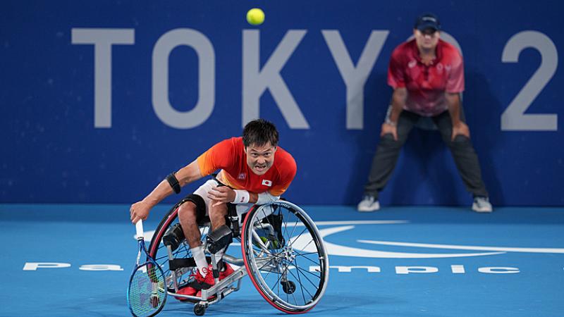 Shingo Kunieda serves on way to gold medal