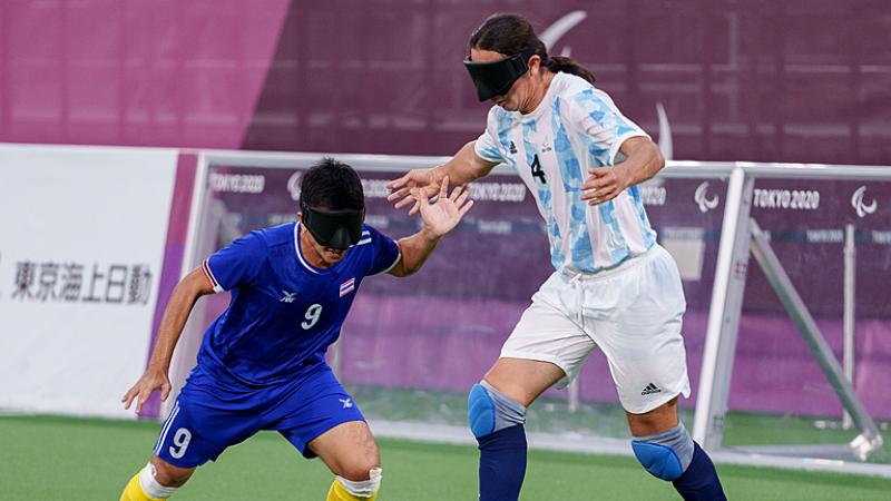 Froilan Padilla dribbles the ball past a rival