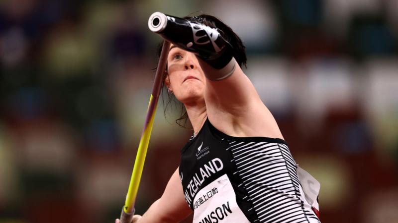 EN ROUTE TO GLORY: Holly Robinson of New Zealand throws for gold in the women's javelin - F45 at the Tokyo 2020 Paralympic Games.