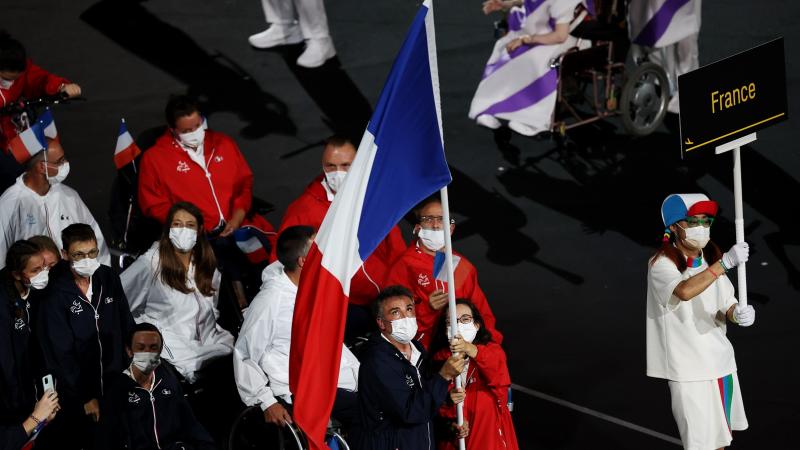 French delegation marching at the Opening Ceremony of Tokyo 2020