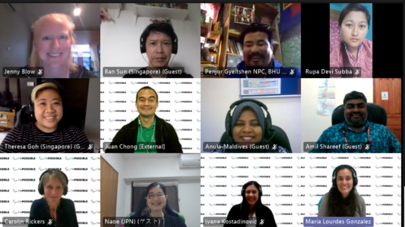 Screenshot of I’mPOSSIBLE online course participants on a Teams call