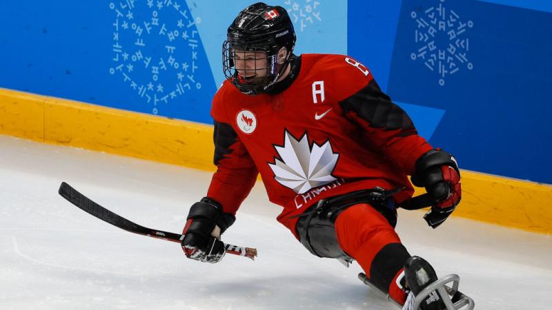 CAPTAIN COOL: File photo of Tyler McGregor of Canada celebrating a goal in the Ice Hockey Preliminary Round - Group A game against Sweden at the 2018 PyeongChang Paralympic Winter Games. 