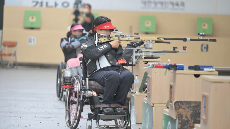 South Korea’s Yunri Lee in action