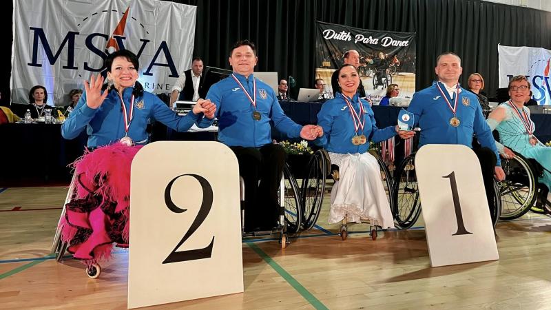 Ukraine dancers top the medal standings of the season-opening World Para Dance Sport International Competition in Amstelveen.