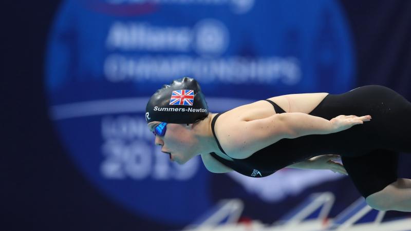 Maisie Summers-Newton of Great Britain in action at the London 2019 World Championships.