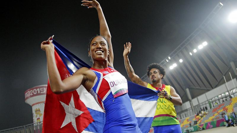 Cuba's Omara Durand, who won two golds at the Dubai Grand Prix, returned in style to finish on top in 200m and 400m T12 races. 