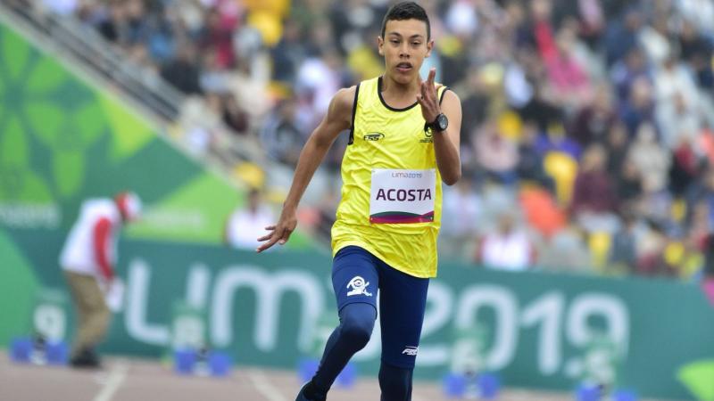 Colombian Para athlete Julian Acosta competes at Lima 2019