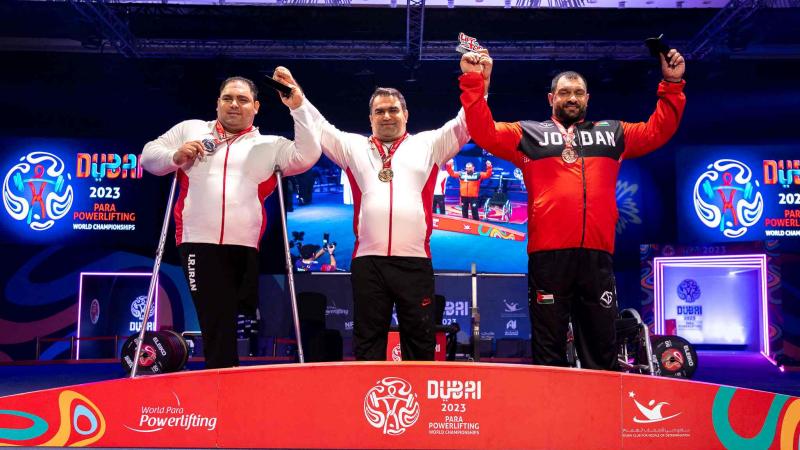 Medallists on podium