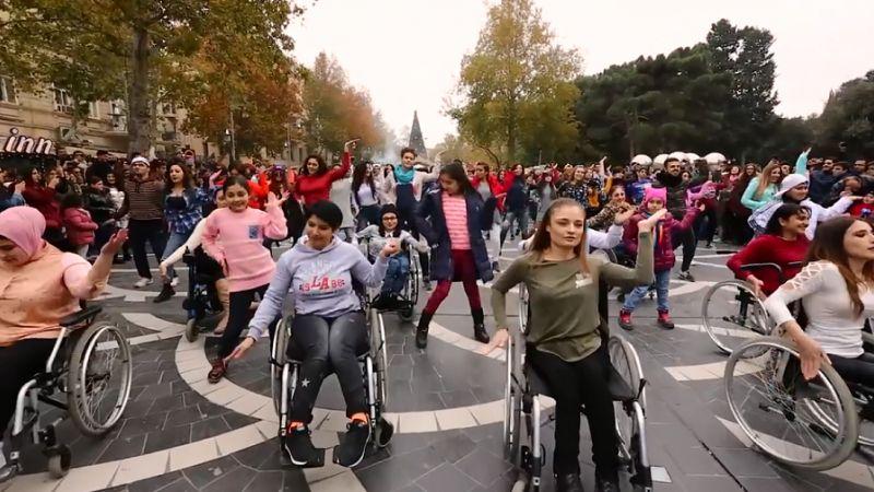 Azerbaijan flash mob