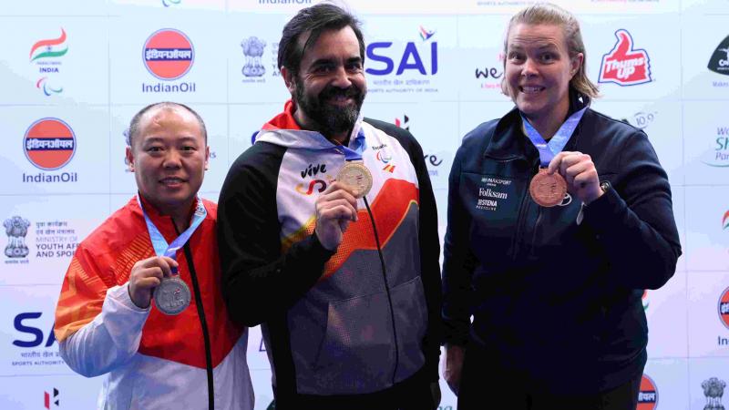 Medallists on podium