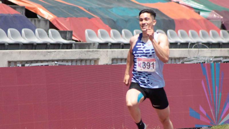 A runner in action