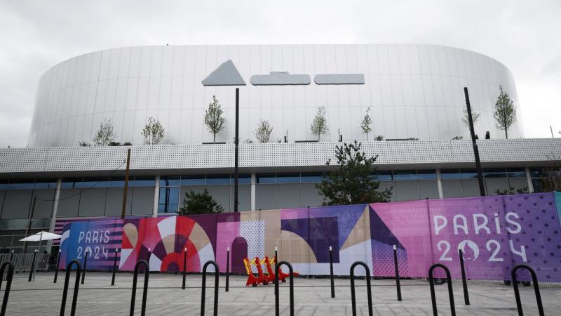 The external view of the Port de la Chapelle Arena in Paris