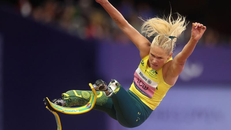 A long jumper in action