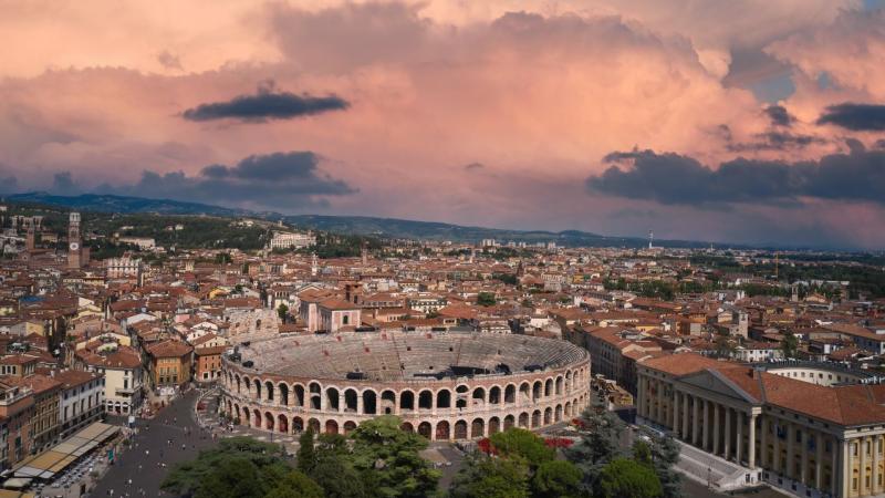 Photograph shows the Arena di Verona, which will stage the Opening Ceremony of the Milano Cortina 2026 Paralympic Winter Games, 