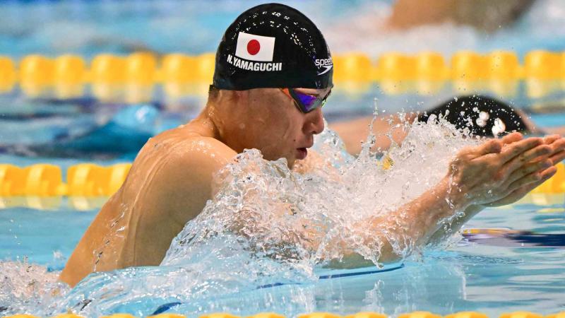 A swimmer in action 