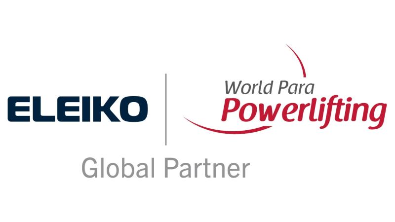 The logos of Eleiko and World Para Powerlifting