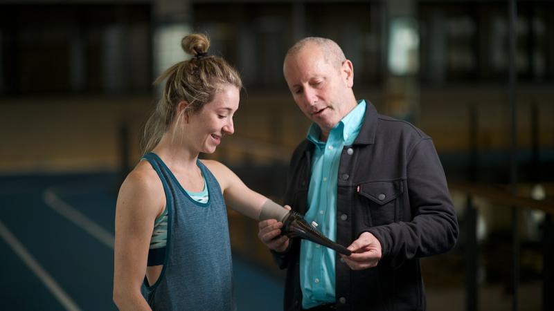 Professor Wayne Derman and a Para athlete
