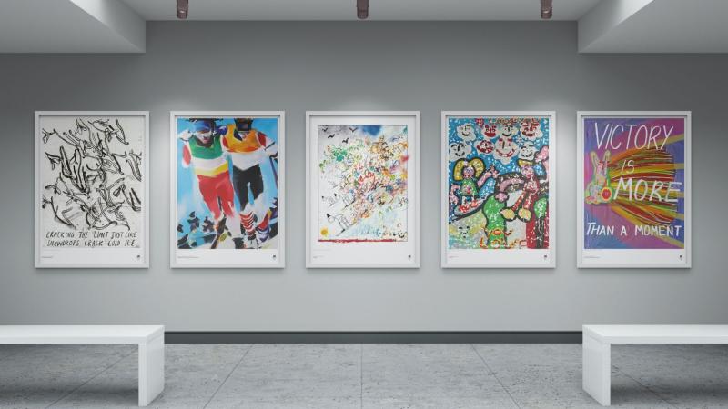 A mockup that has five Paralympic posters side by side