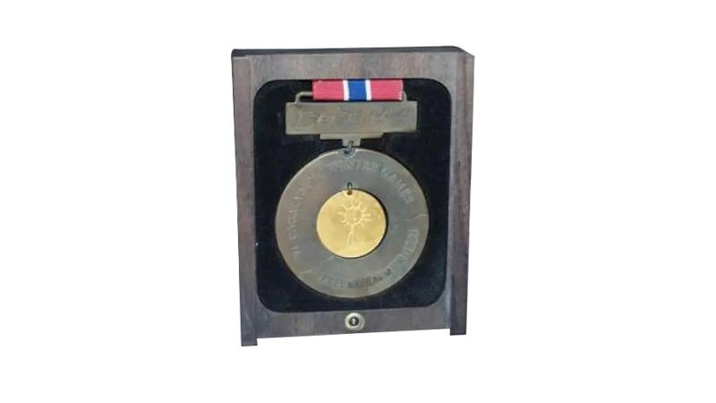 The gold medal from the Lillehammer 1994 Paralympic games.