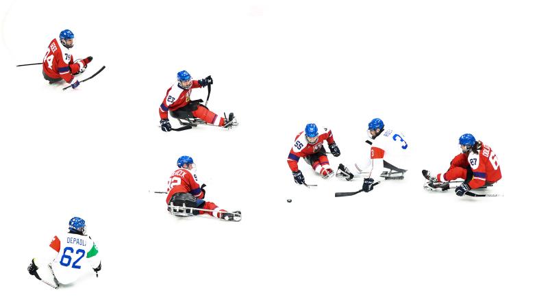 Czechia facing Italy on Para ice hockey