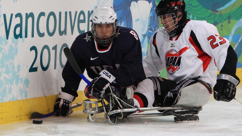 Ice Sledge Hockey match - USA vs Japan