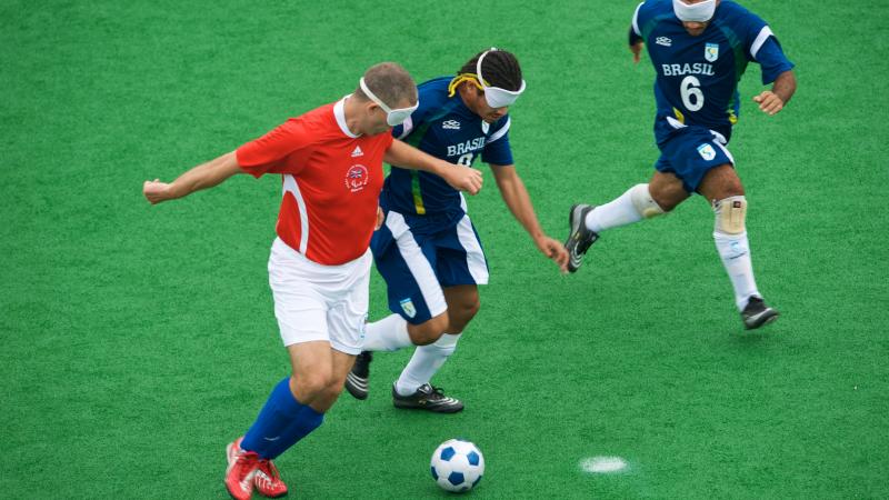 Football 5-a-side match - Great Britain vs Brazil