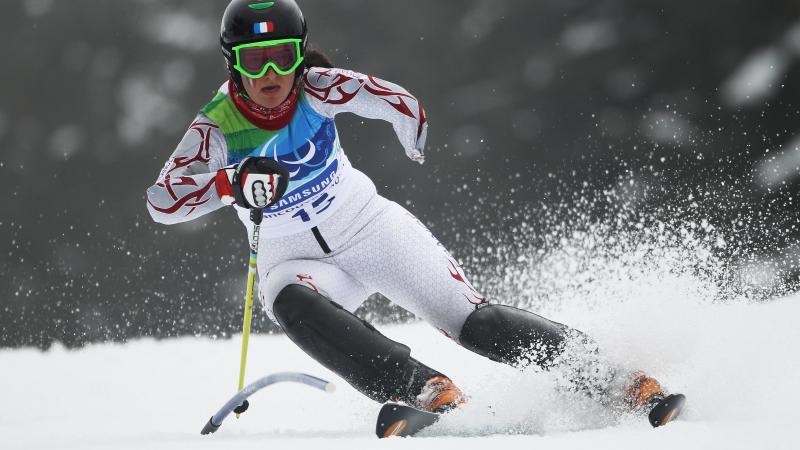 Marie Bochet competing at the Vancouver Games