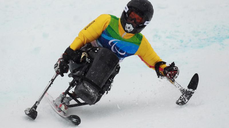 Anna Schaffelhuber (GER) competing at the 2010 Vancouver Games