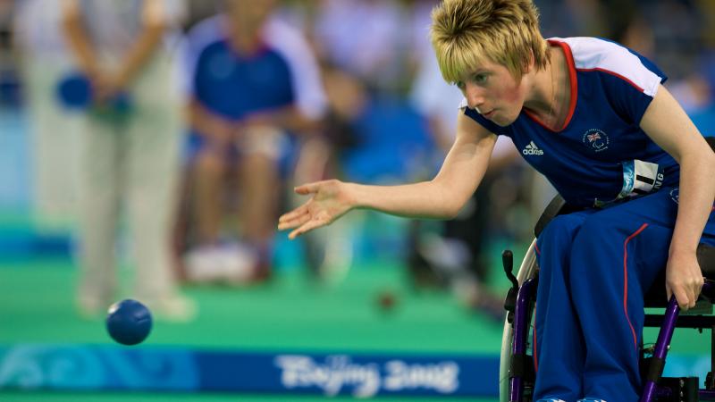 British Boccia Player competing