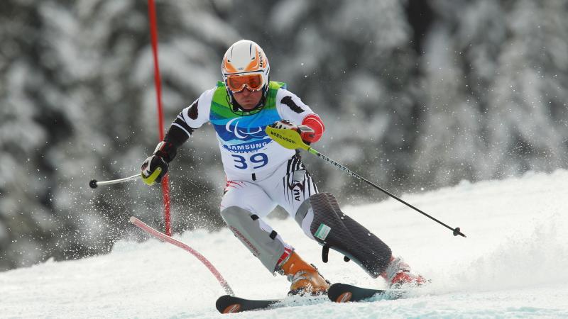 Martin Falch (AUT) competes in the Men's Standing Giant Slalom at the Vancouver 2010 Paralympic Winter Games