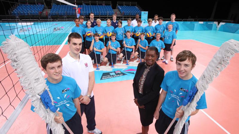 The volunteers at the London 2012 Volleyball Venue