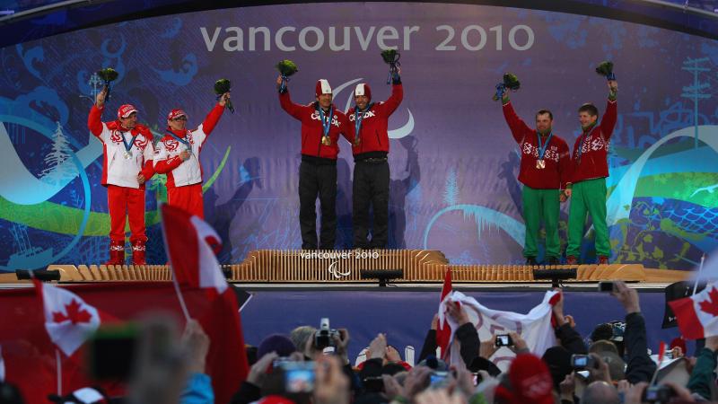 Vasili Shaptsiaboi on the podium