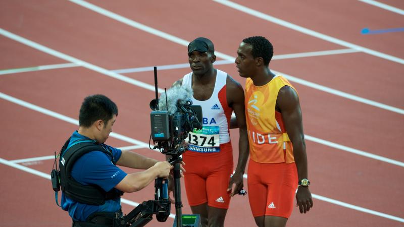 Cuban athlete after race